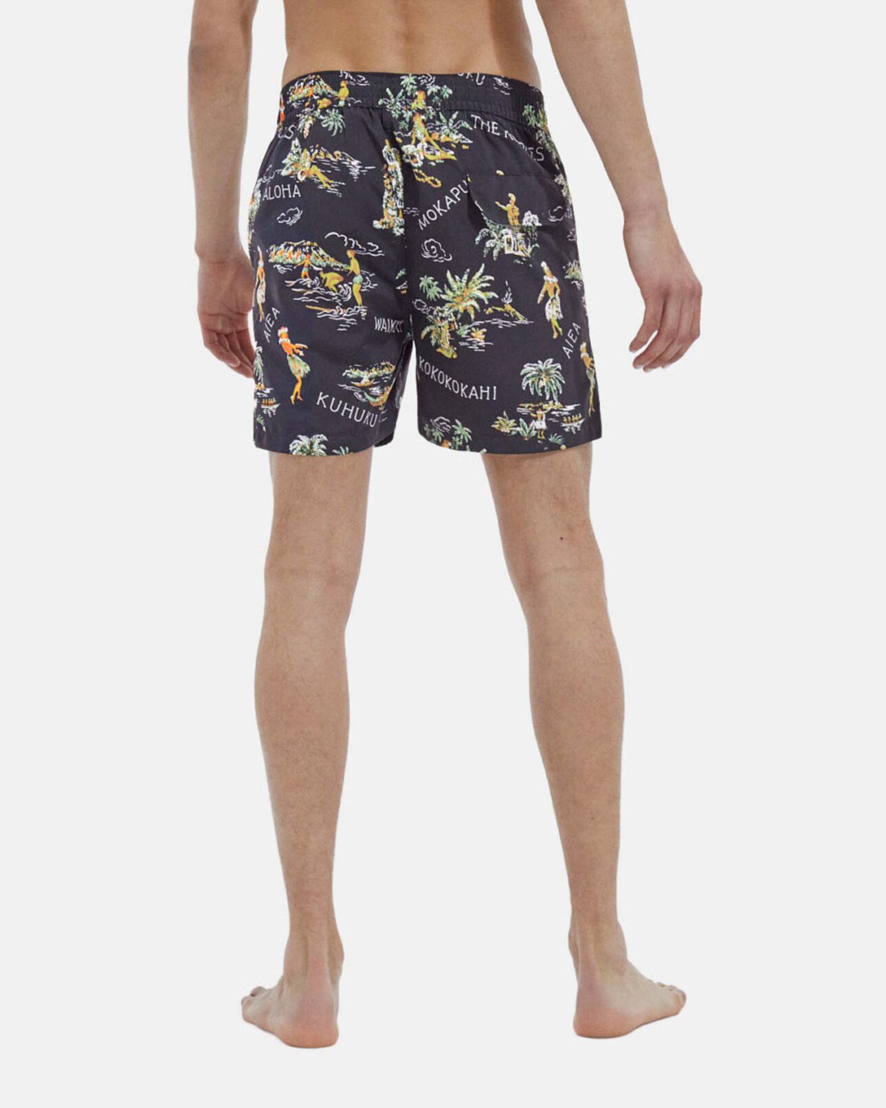 The Kooples HOMBRE BLACK bañador negro estampado hawaiano