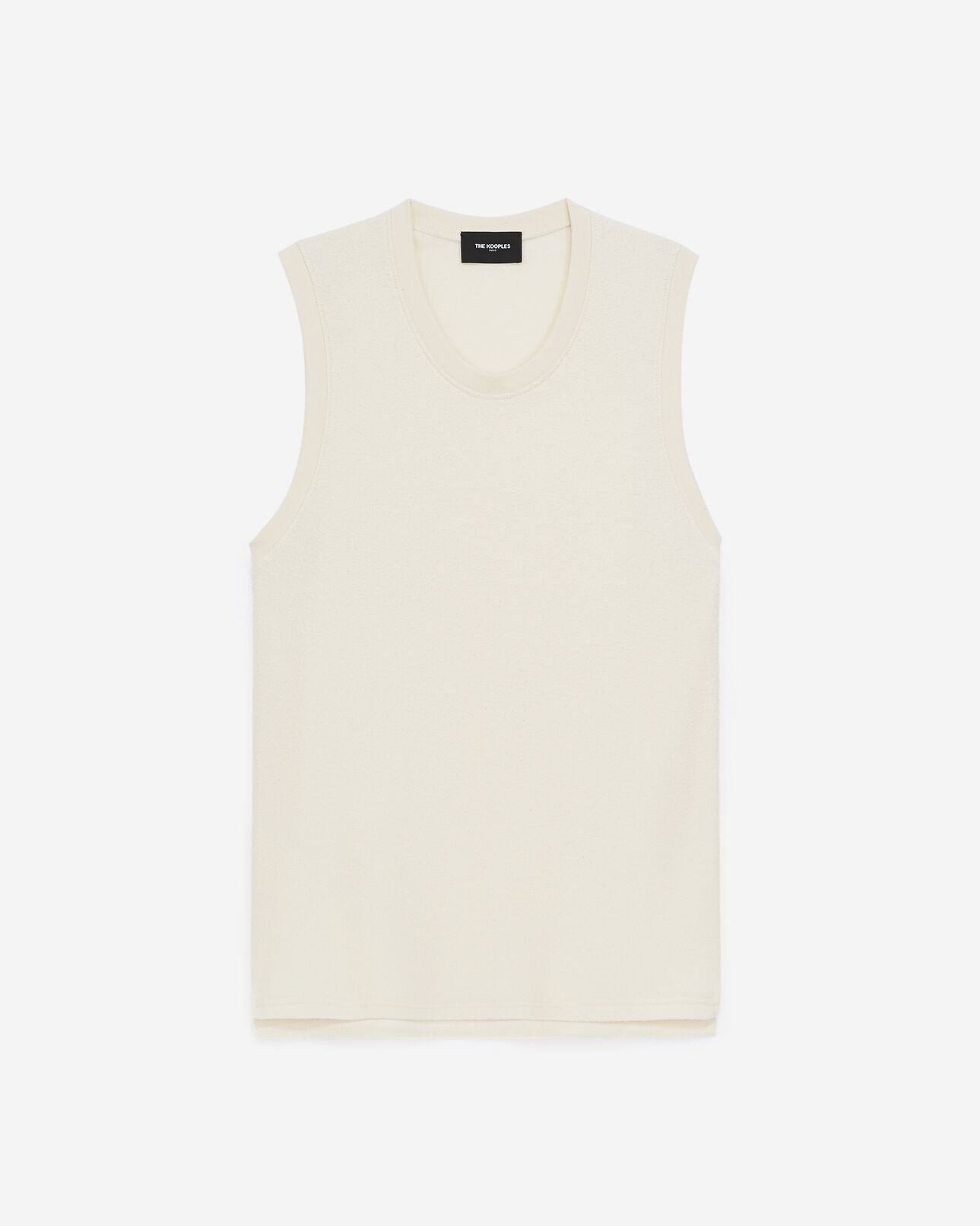The Kooples HOMME OFF WHITE t-shirt écru coton sans manches