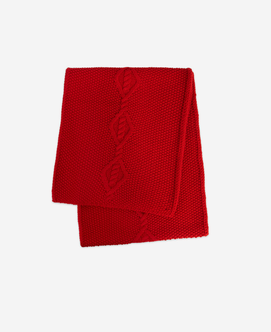 bufanda lana roja
