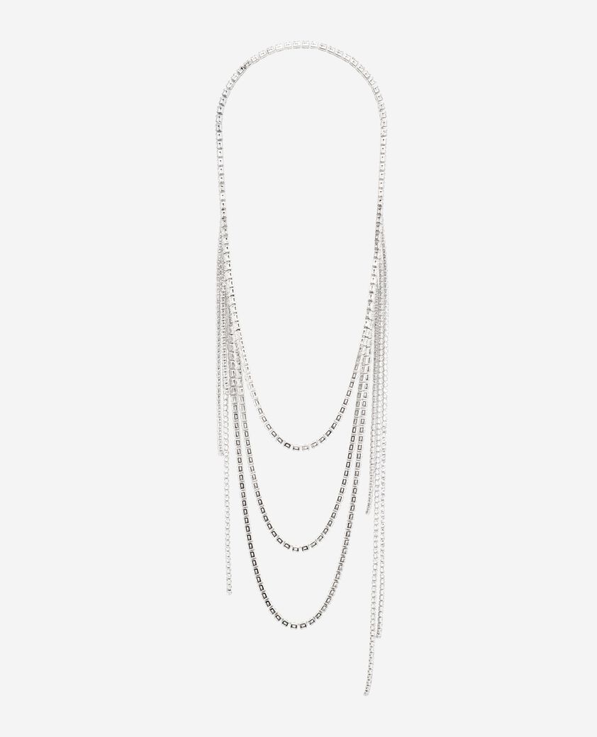 The Kooples FEMME SILVER collier à strass argenté