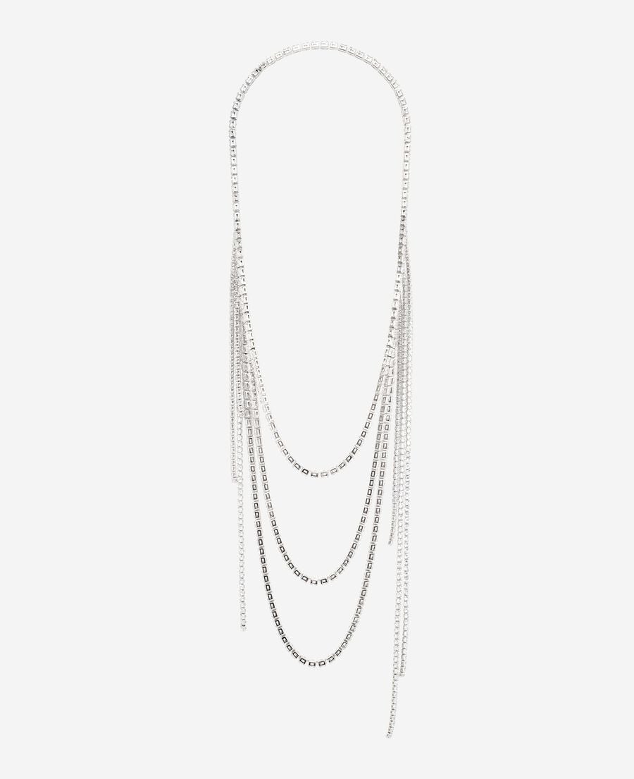 The Kooples FEMME SILVER collier à strass argenté