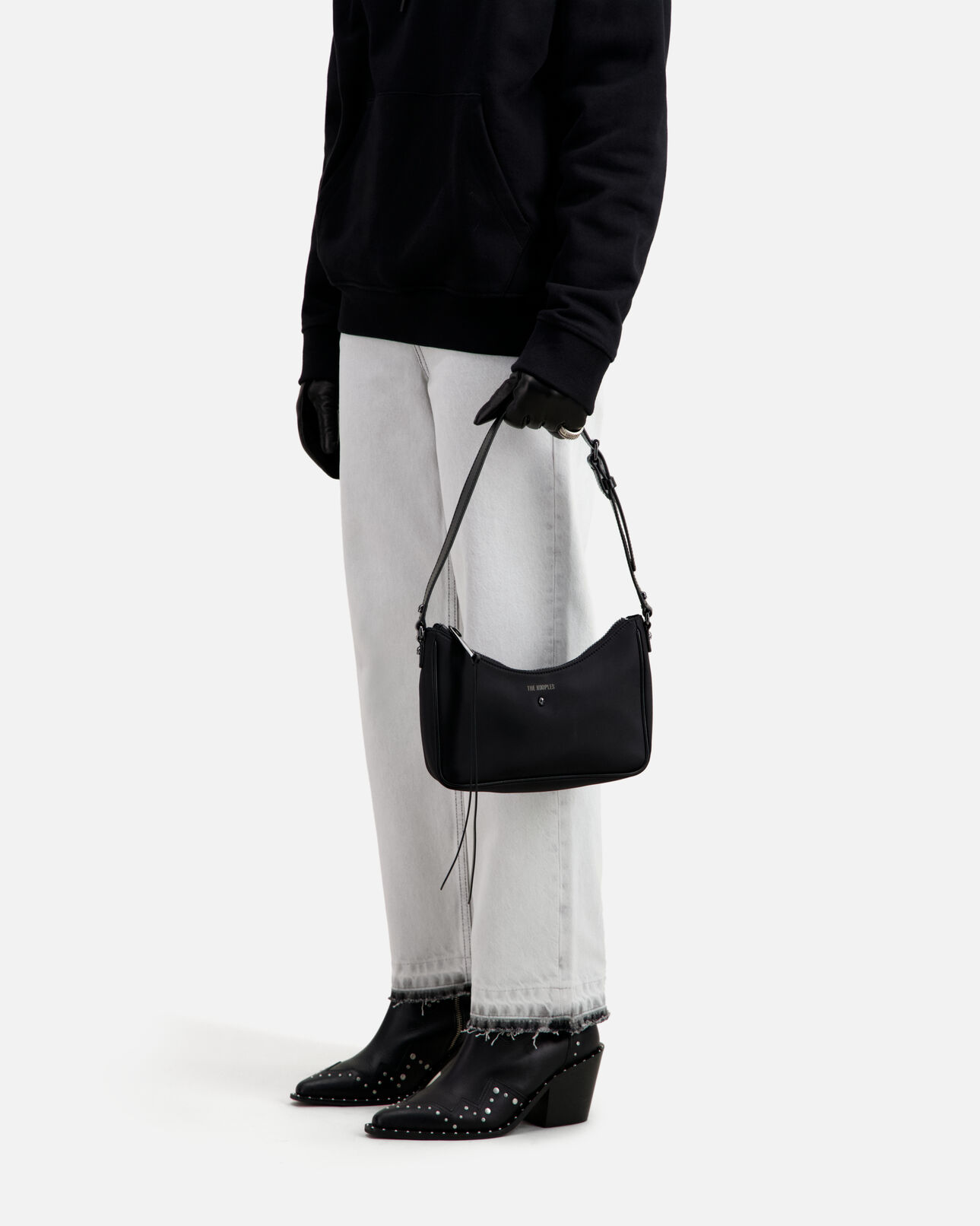 The Kooples WOMEN BLACK black jade nylon fiber bag