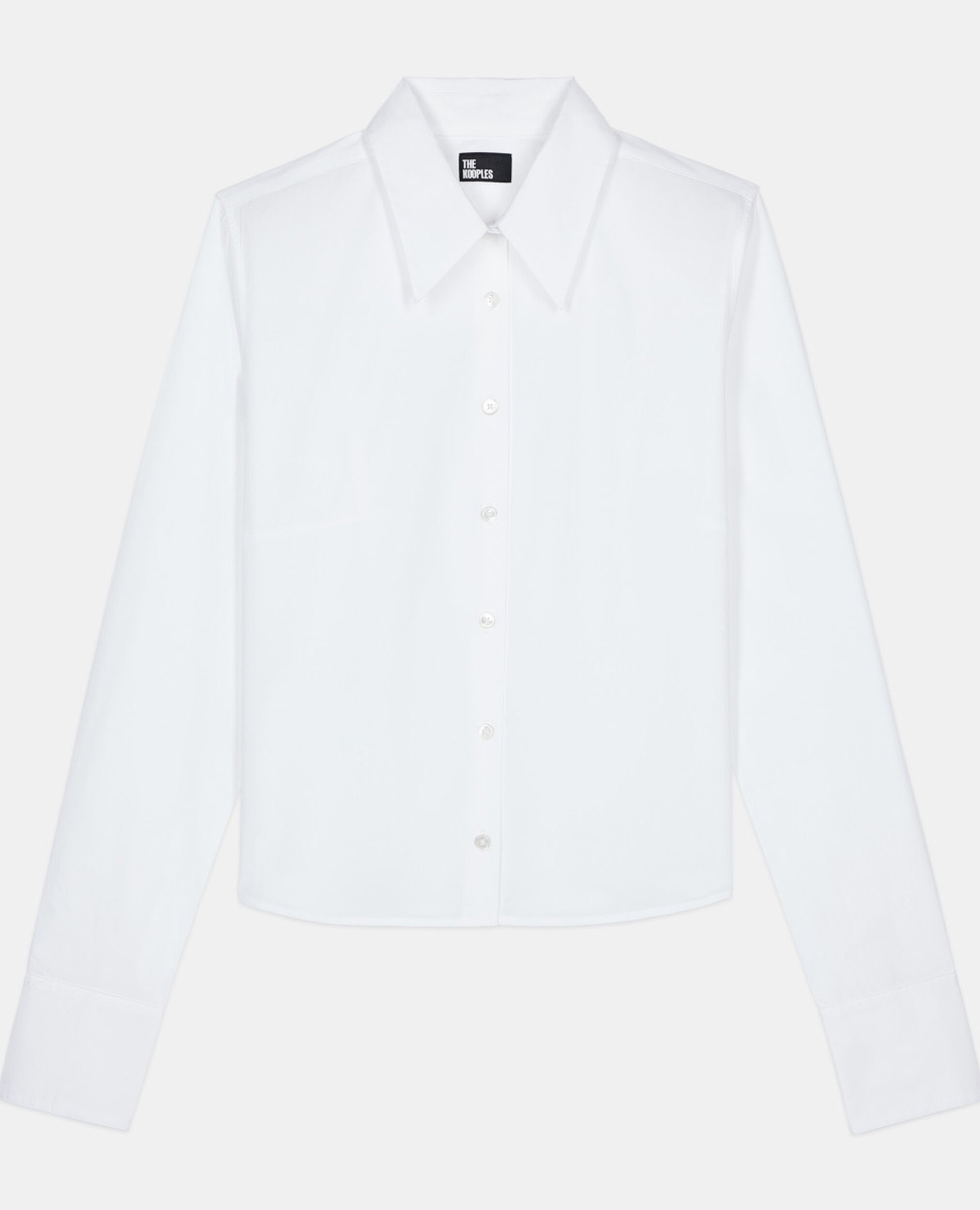 Chemise en popeline blanche, WHITE, hi-res image number null