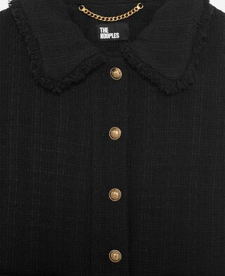 The Kooples WOMEN BLACK black tweed jacket