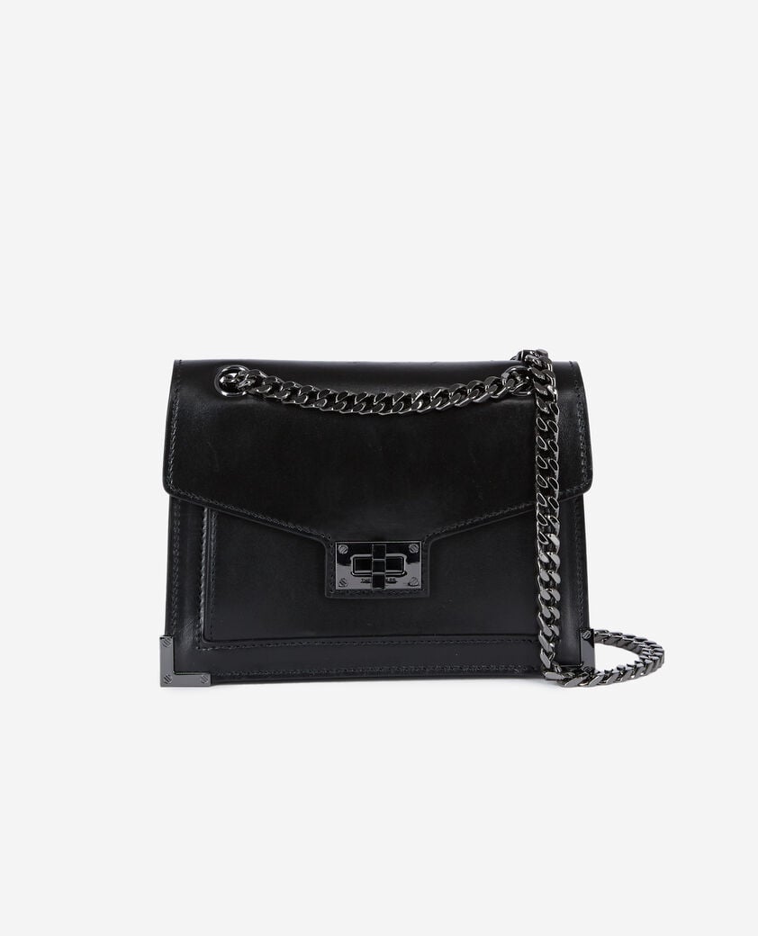 The Kooples WOMEN BLACK emily small bag in smooth black leather