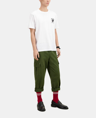 The Kooples HERREN WHITE weißes t-shirt mit „live fast“-schriftzug