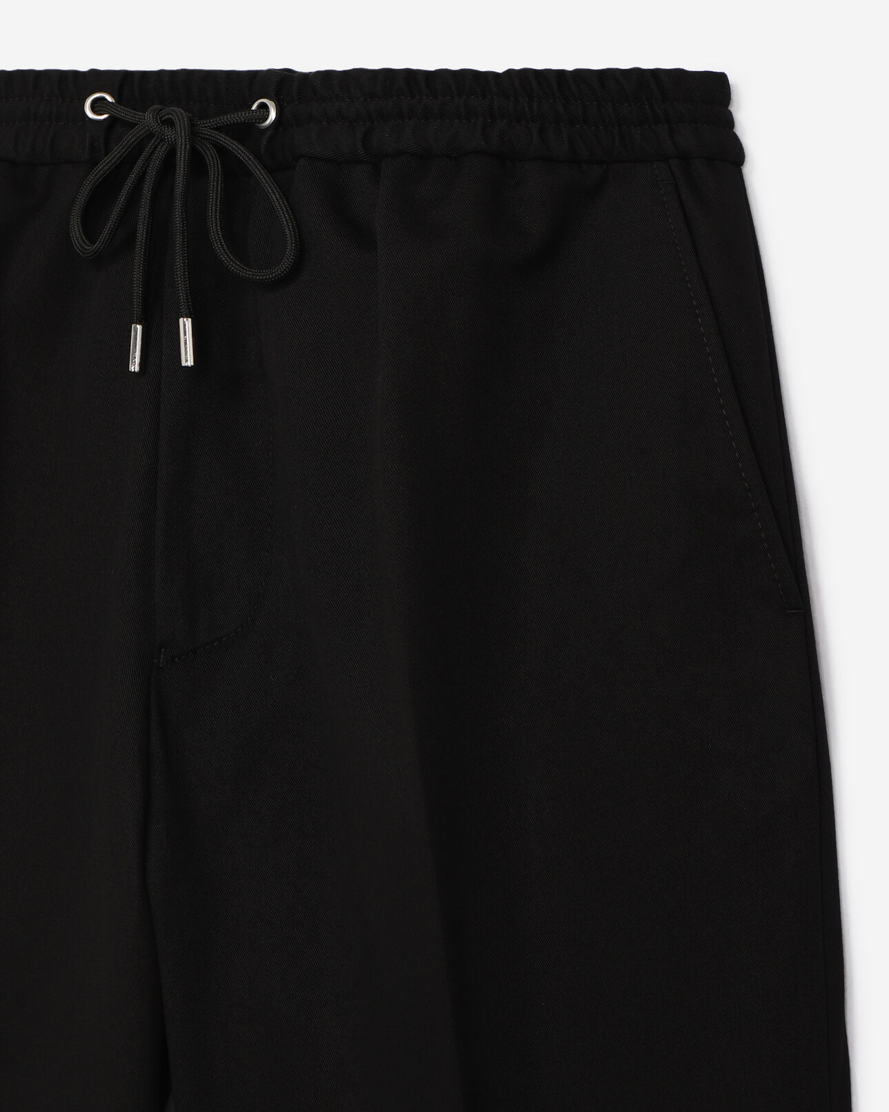 The Kooples HOMME BLACK pantalon taille élastique coton noir