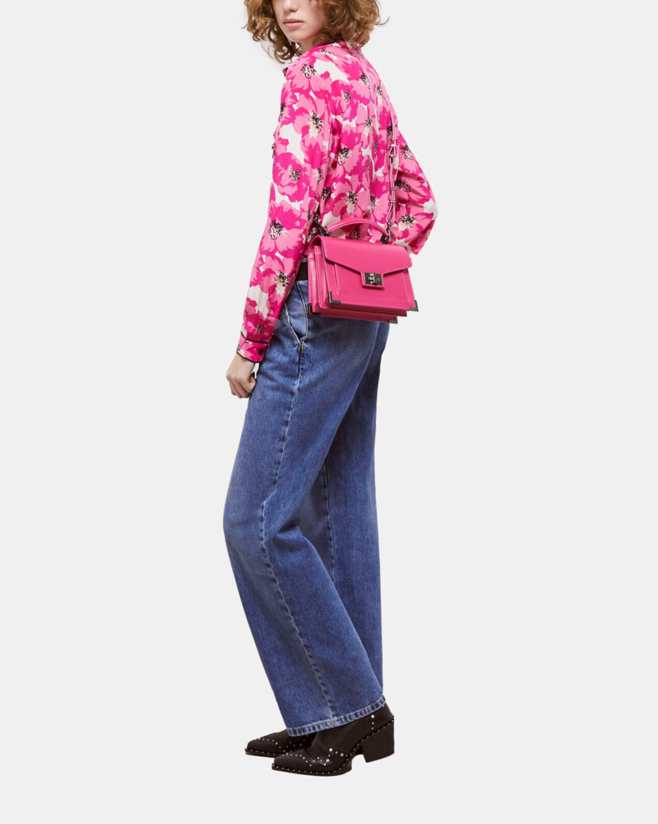 The Kooples MUJER PINK camisa estampada seda