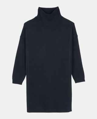 The Kooples DAMEN BLACK kurzes, schwarzes pulloverkleid aus kaschmir