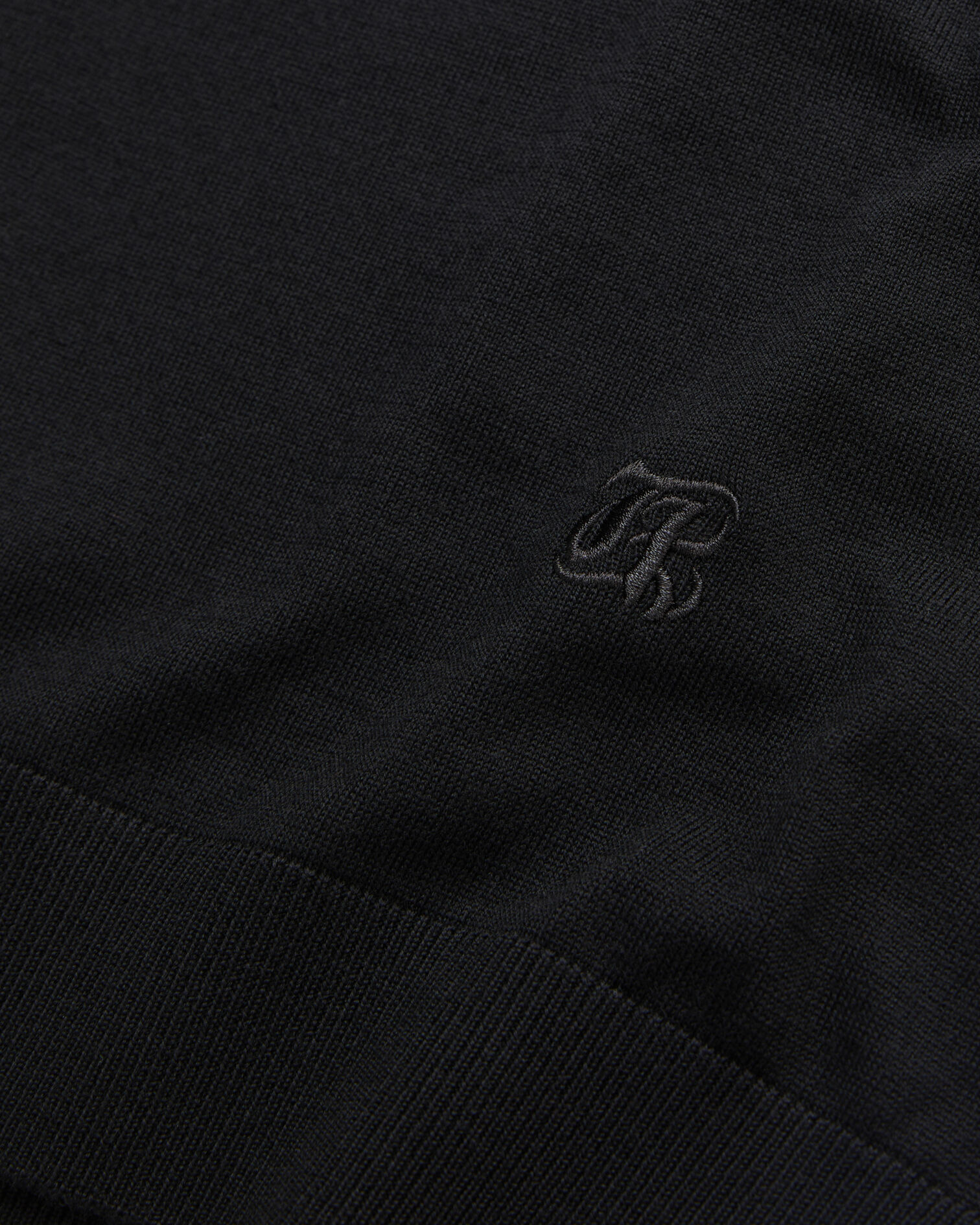 Black merino wool sweater, BLACK, hi-res image number null
