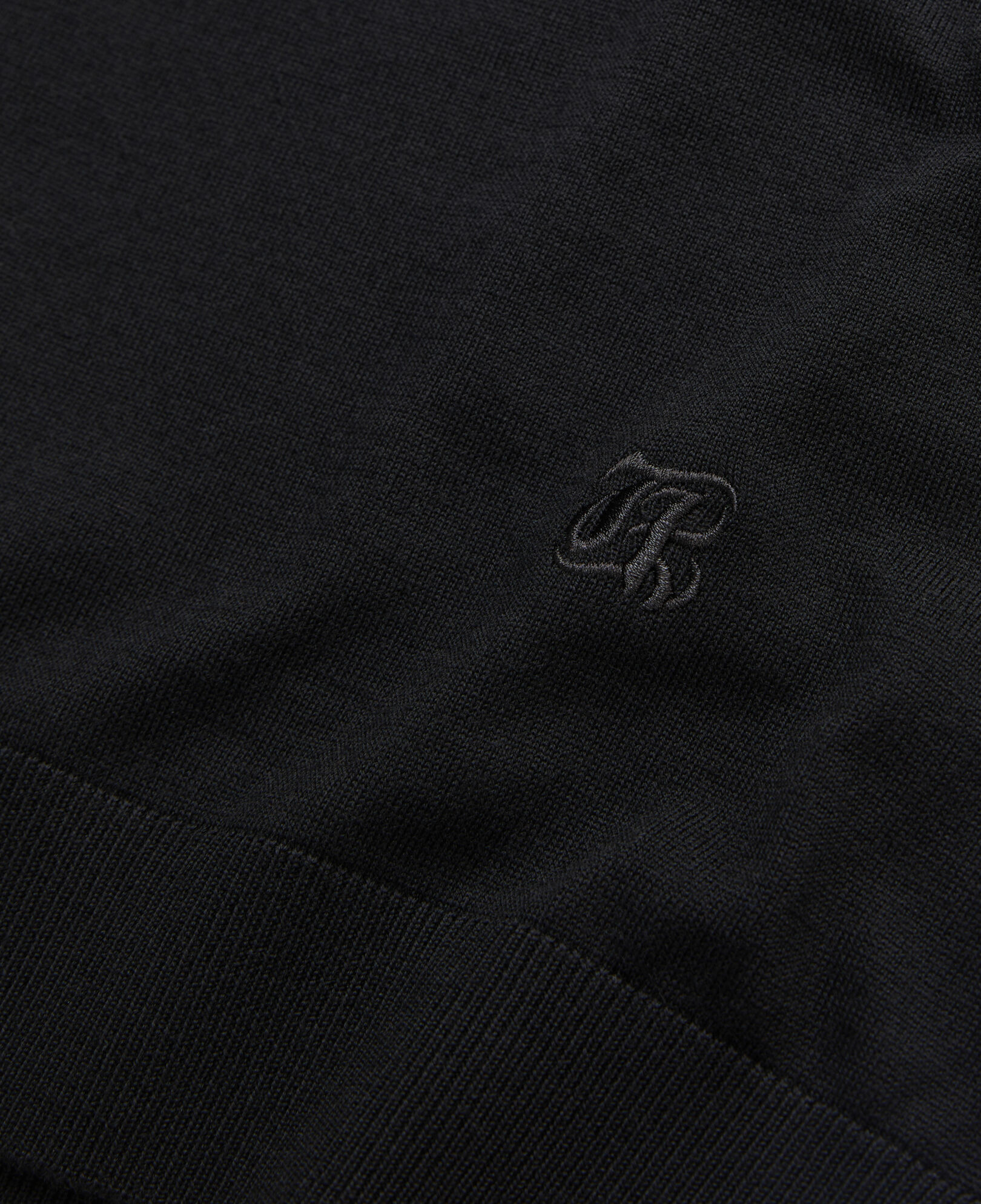 The Kooples HOMME BLACK pull noir en laine mérinos