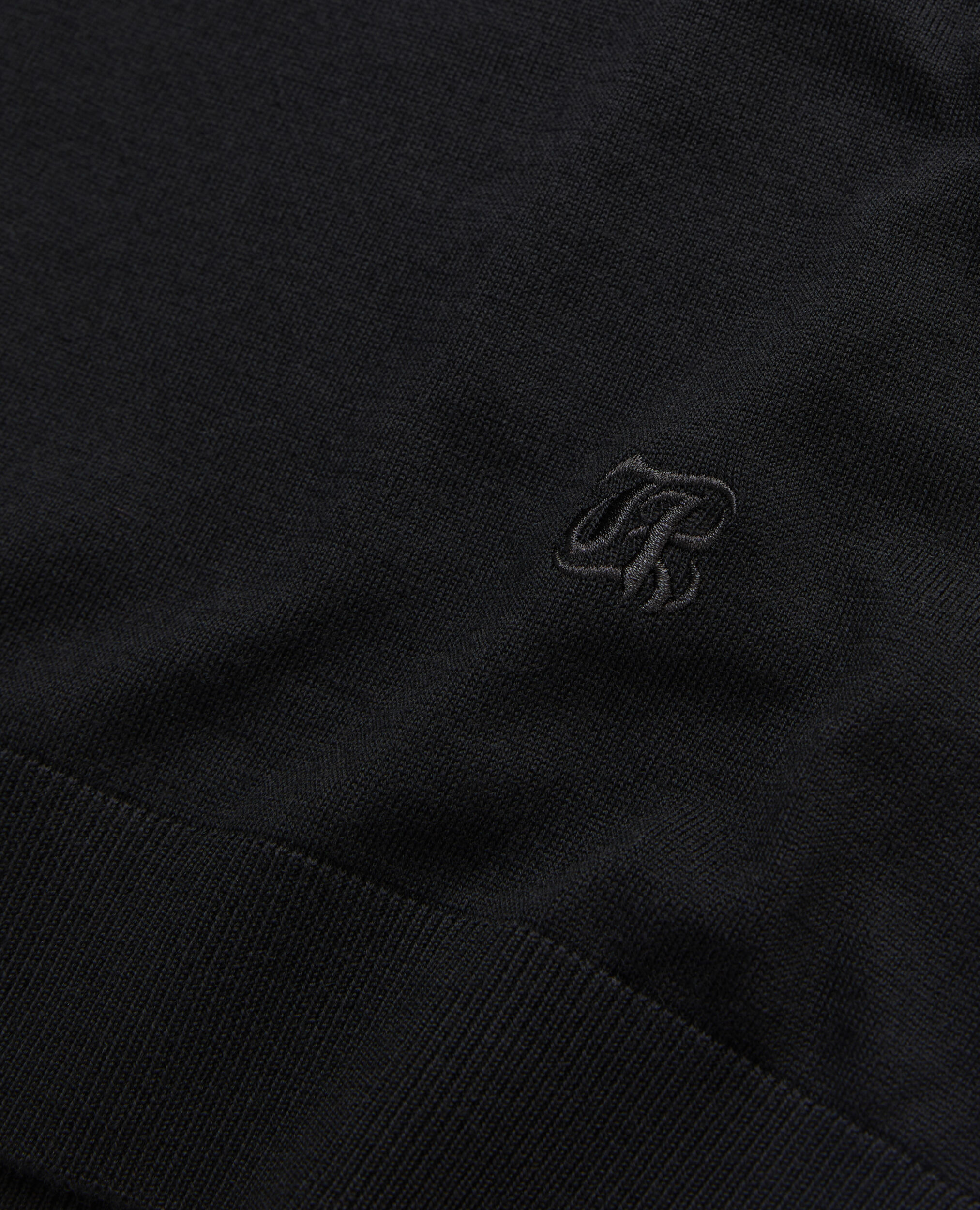 Pull noir en laine mérinos, BLACK, hi-res image number null