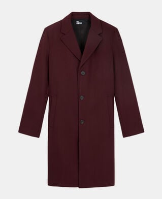 The Kooples HOMME BURGUNDY manteau en laine bordeaux