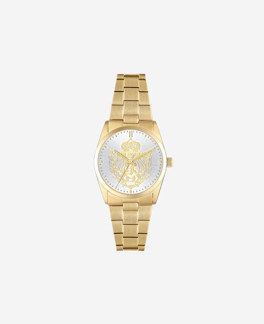 The Kooples MIXED GOLD gold coat of arms watch