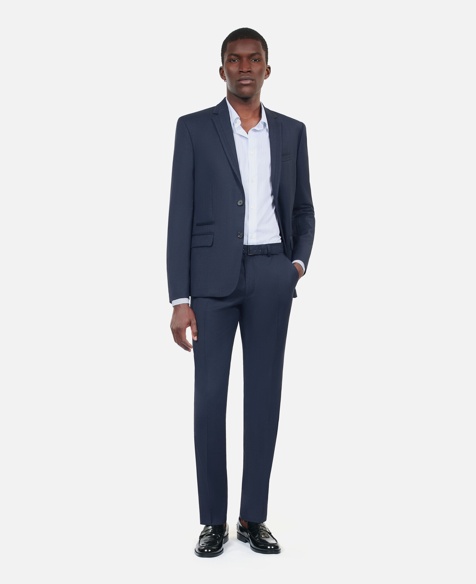 The Kooples MEN NAVY navy blue wool suit jacket