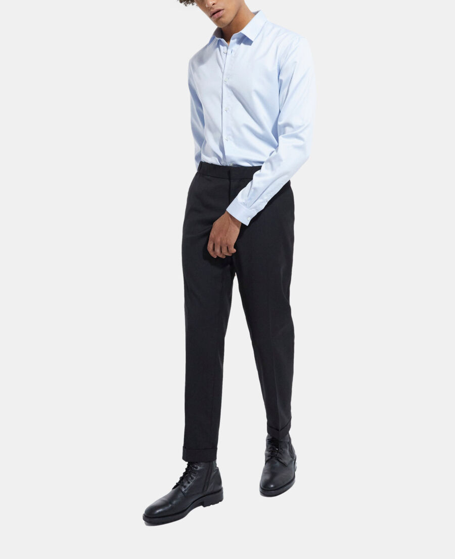 chemise col classsique bleue