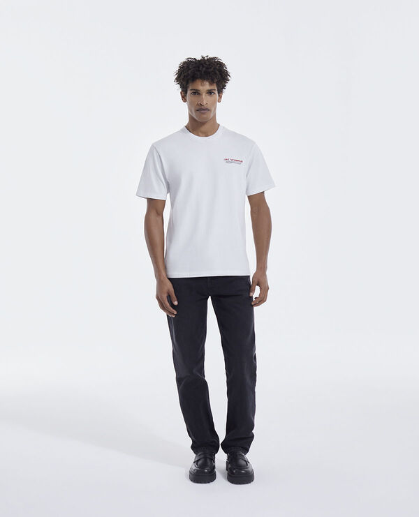 White cotton T-shirt with The Kooples logo