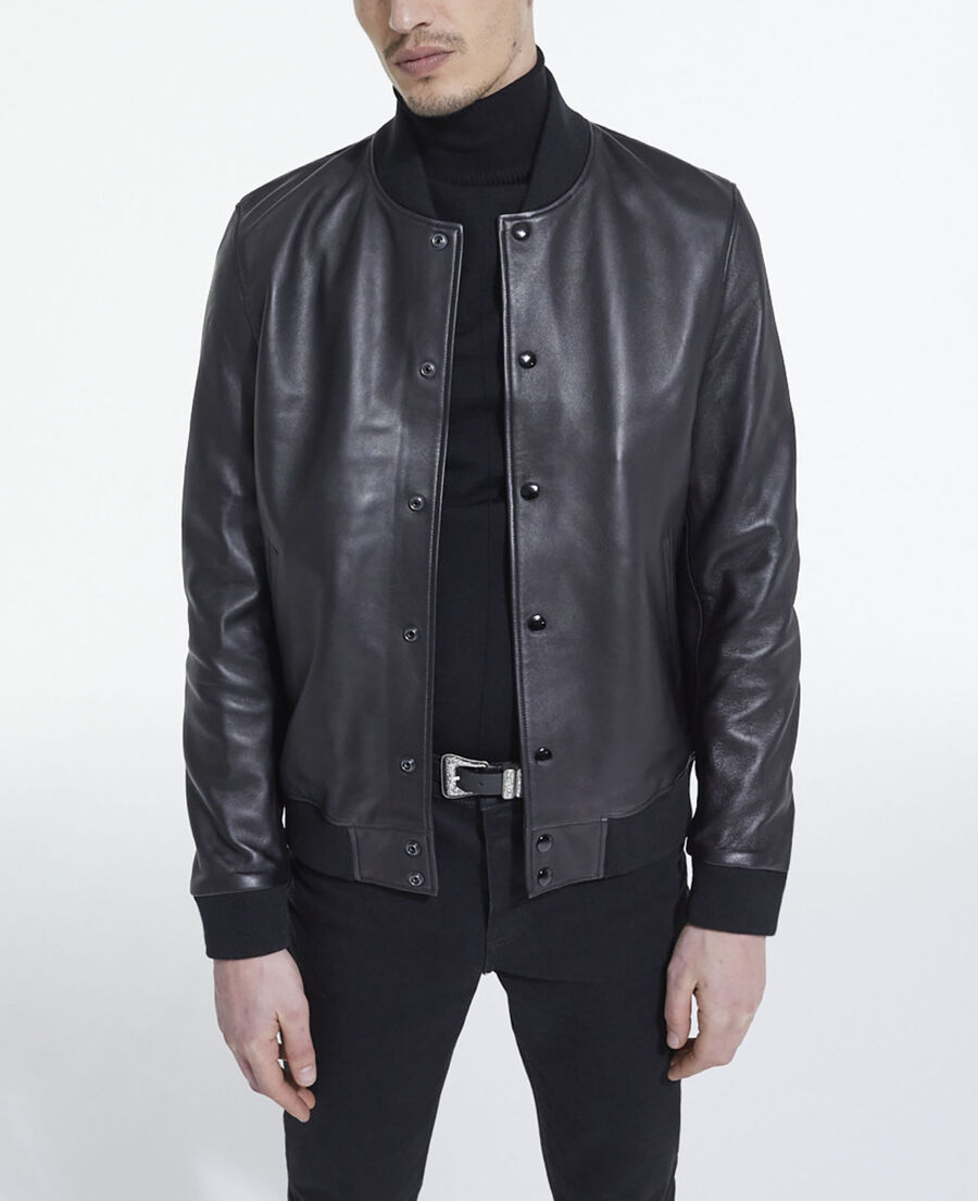 leather jacket with leopard print lining
