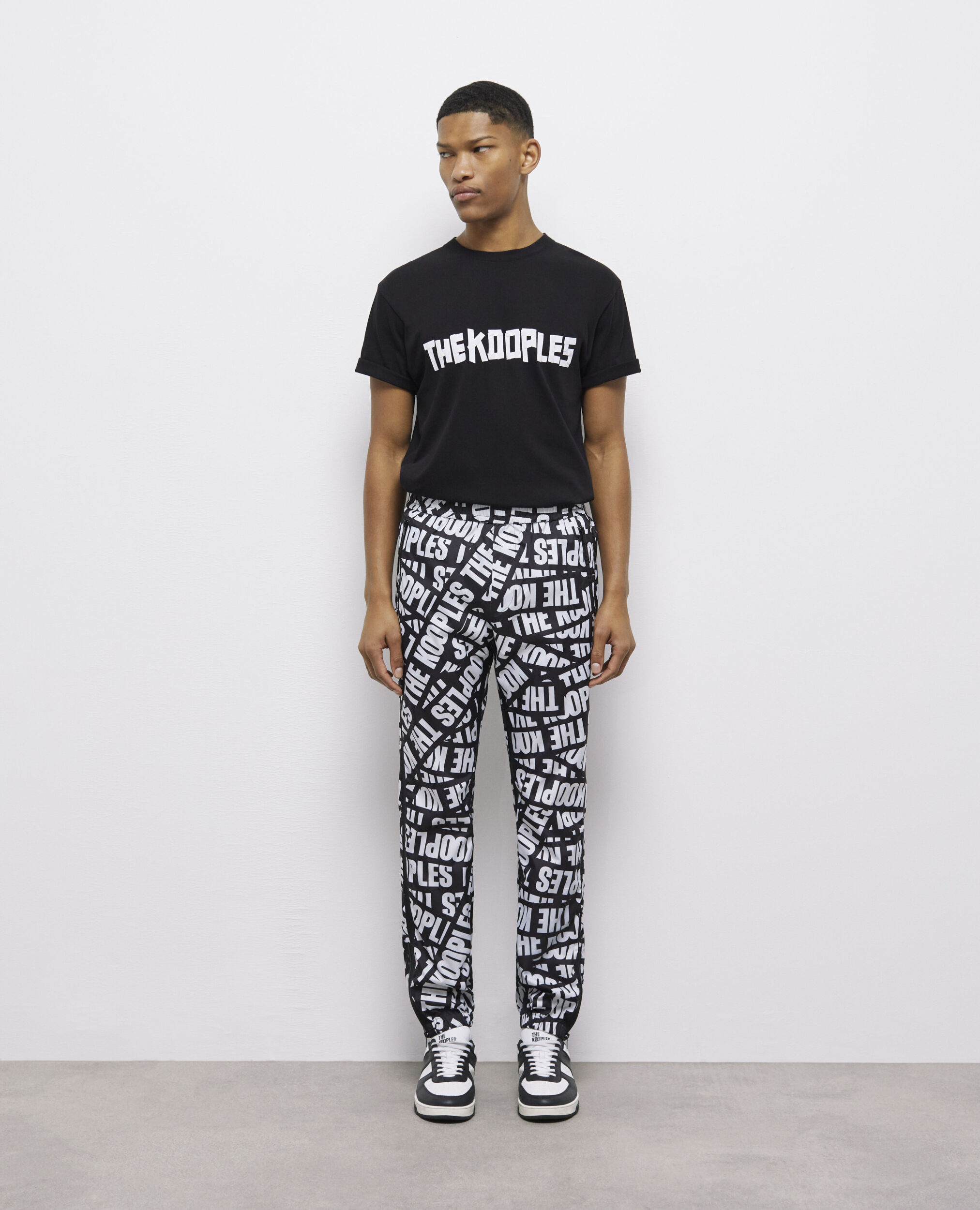 Joggers with Tape logo, BLACK / WHITE, hi-res image number null