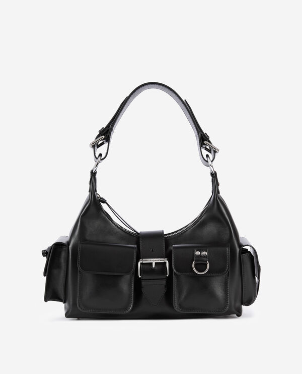 Sac Amelia en cuir noir| The Kooples