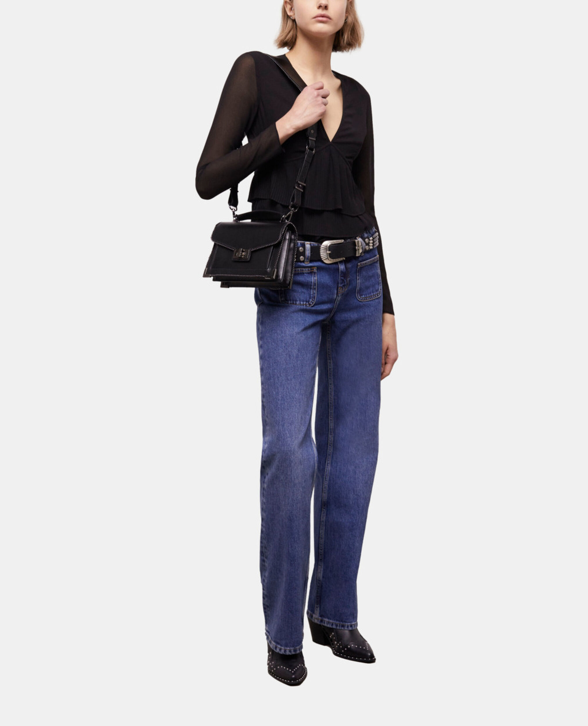 Black blouse, BLACK, hi-res image number null