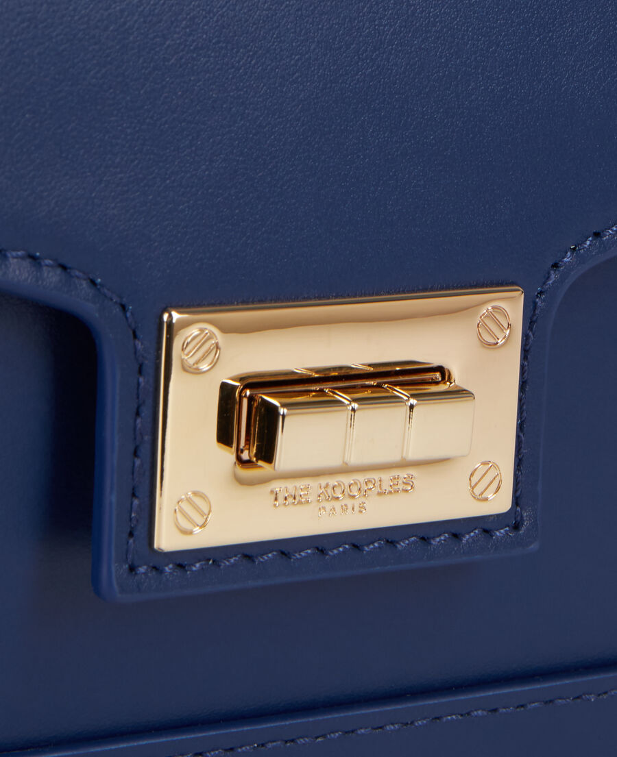 The Kooples DAMEN NAVY kleine, marineblaue emily tasche aus leder