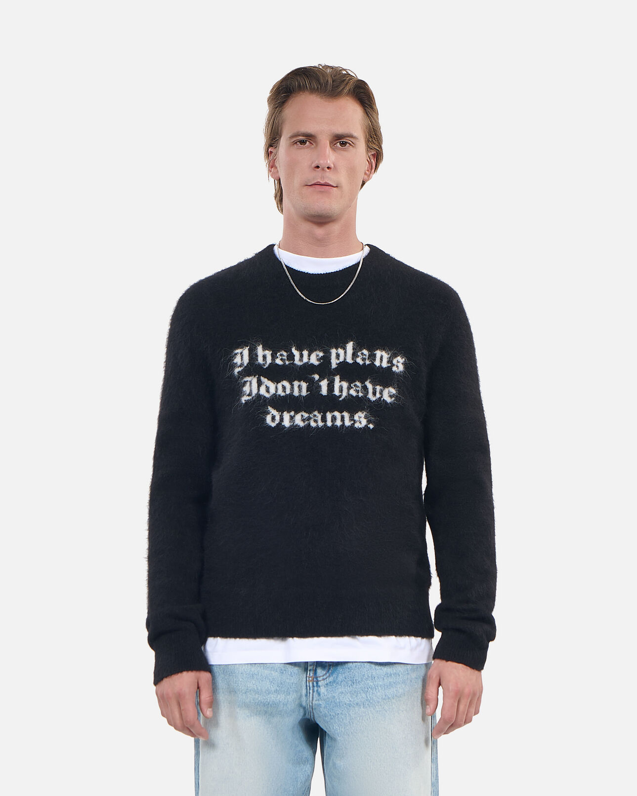 The Kooples MEN BLACK / WHITE black alpaca sweater