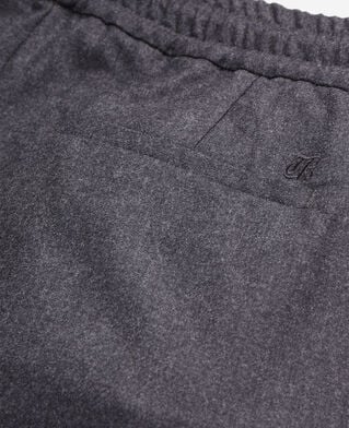 The Kooples MEN DARK GREY grey flannel trousers