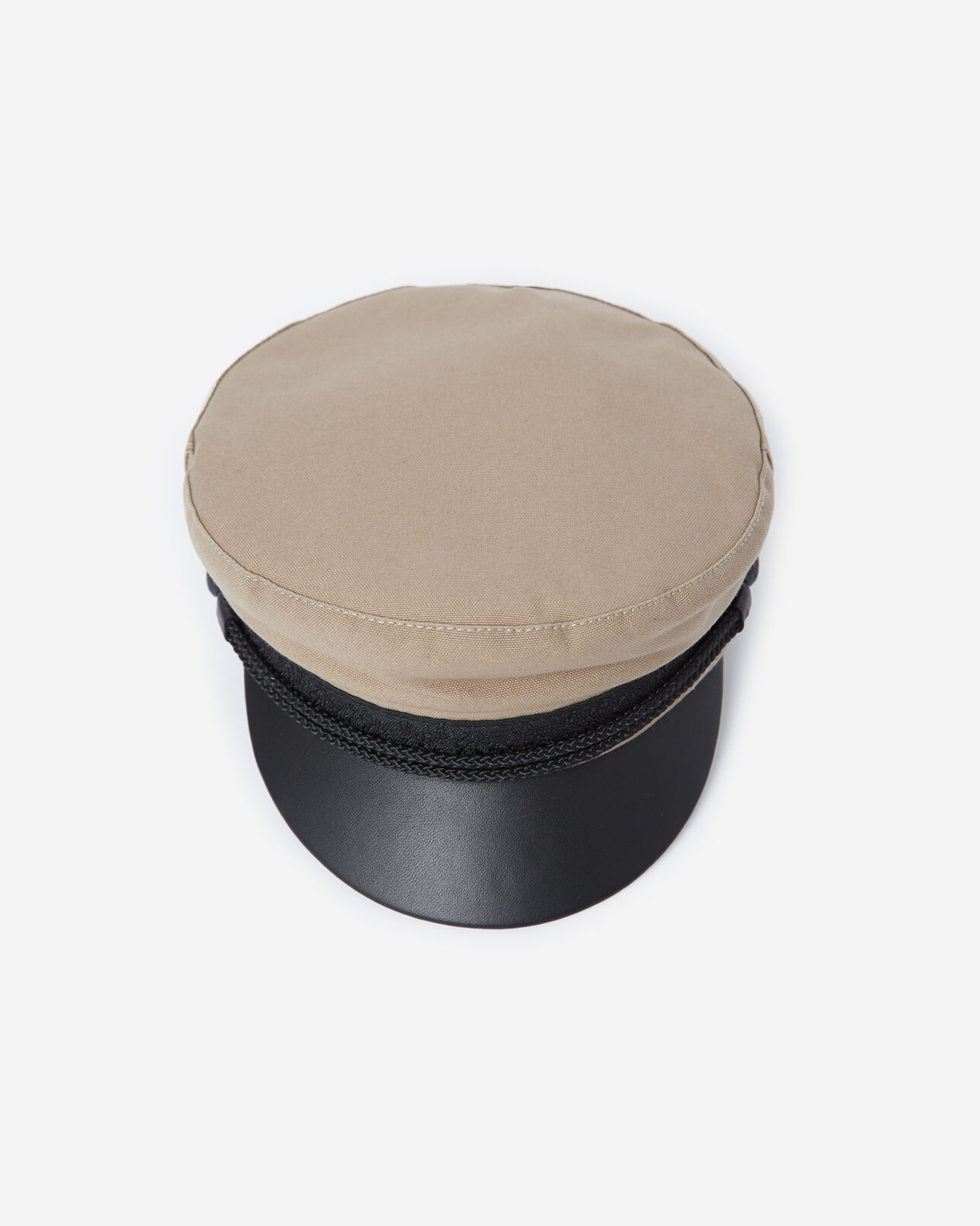 The Kooples FEMME CAMEL casquette femme beige à visière en cuir