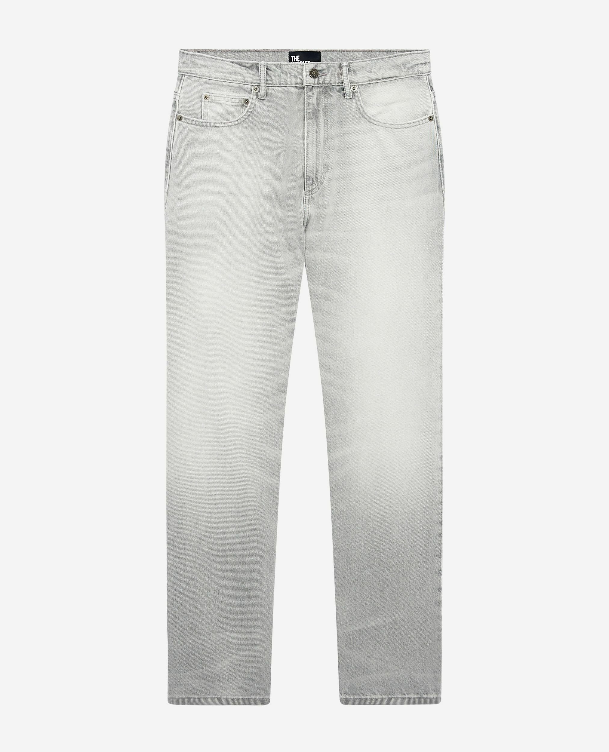 Light gray straight jeans, GREY, hi-res image number null