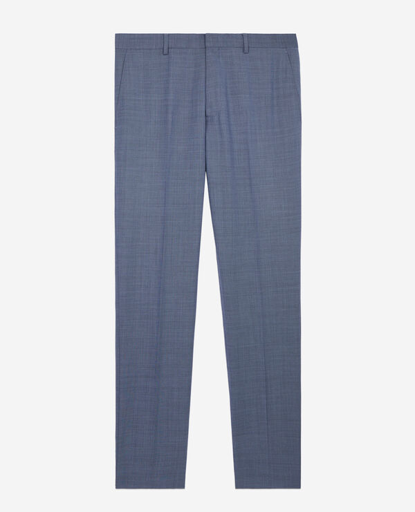 pantalón traje azul claro lana