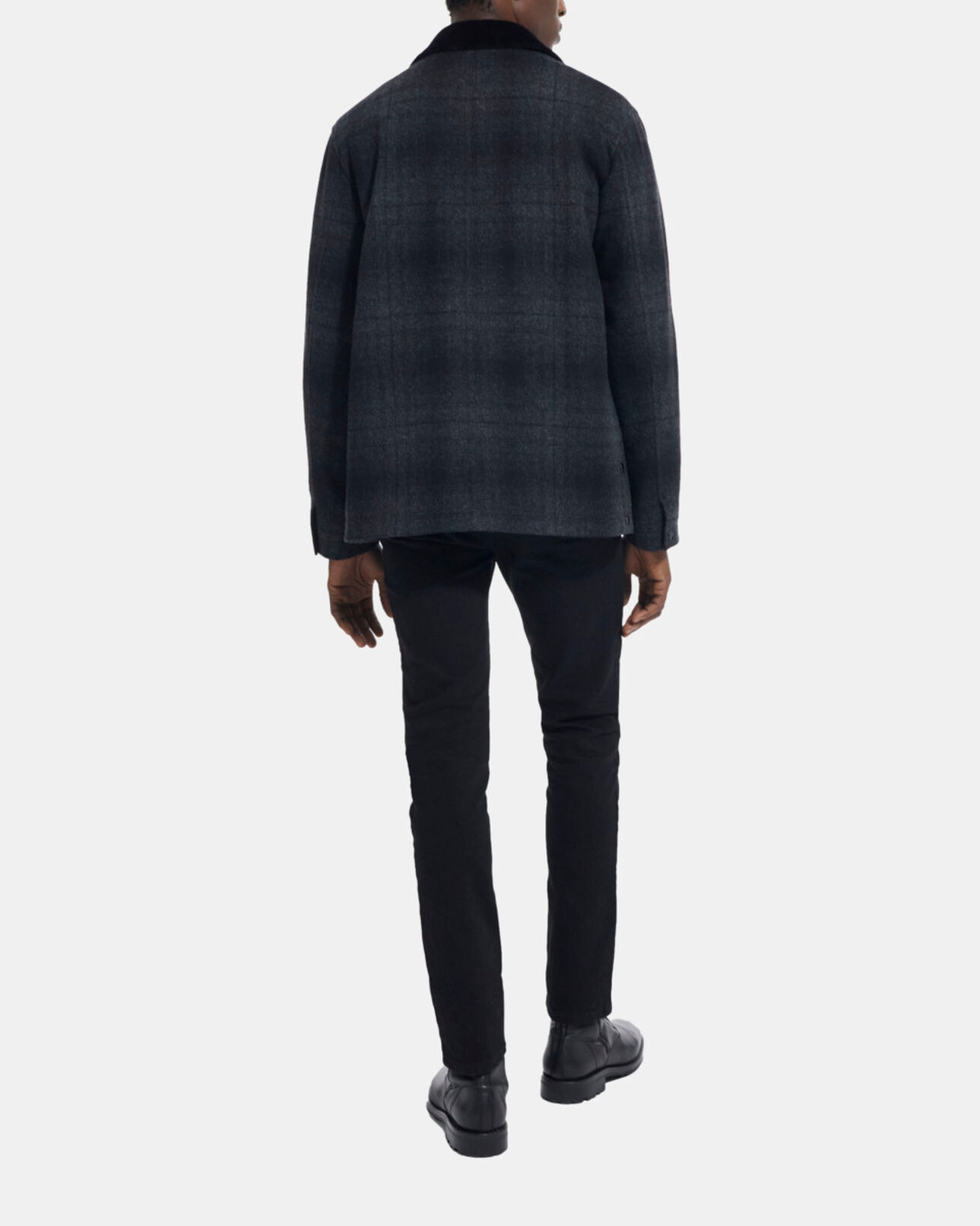 The Kooples MEN GREY BLACK gray checked jacket