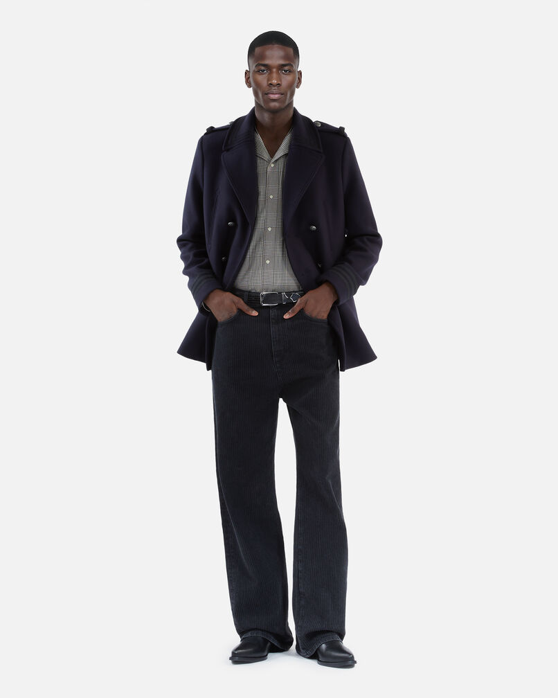 The Kooples HERREN DARK NAVY marineblaue cabanjacke im offiziersstil