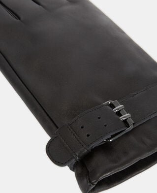 The Kooples UNISEX BLACK schwarze lederhandschuhe