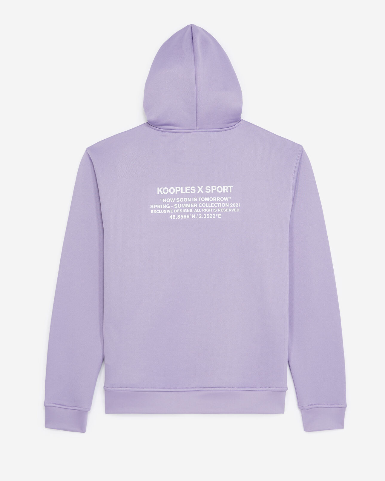 The Kooples MEN PURPLE purple sweatshirt with printed hood 