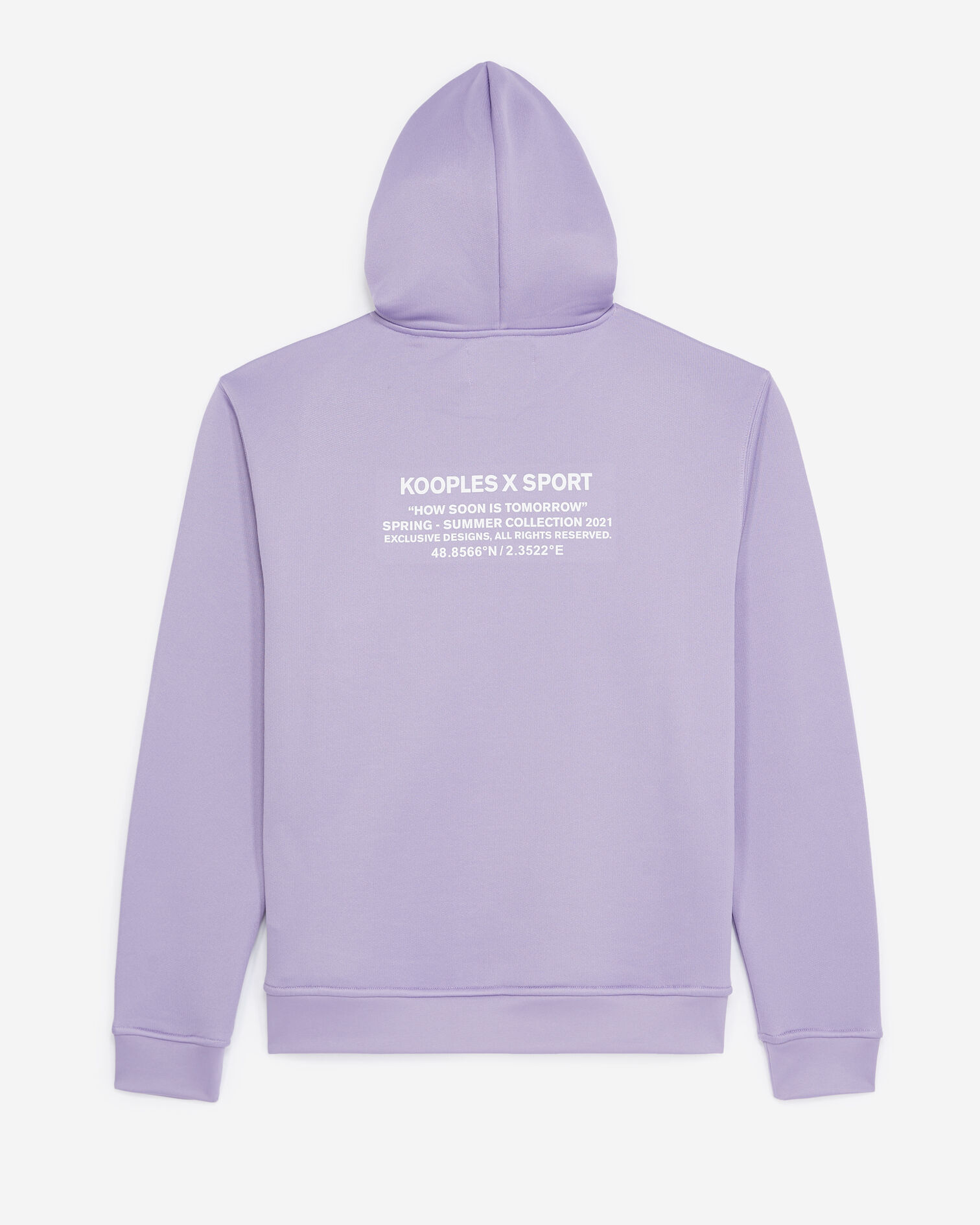 Purple sweatshirt with printed hood , PURPLE, hi-res image number null