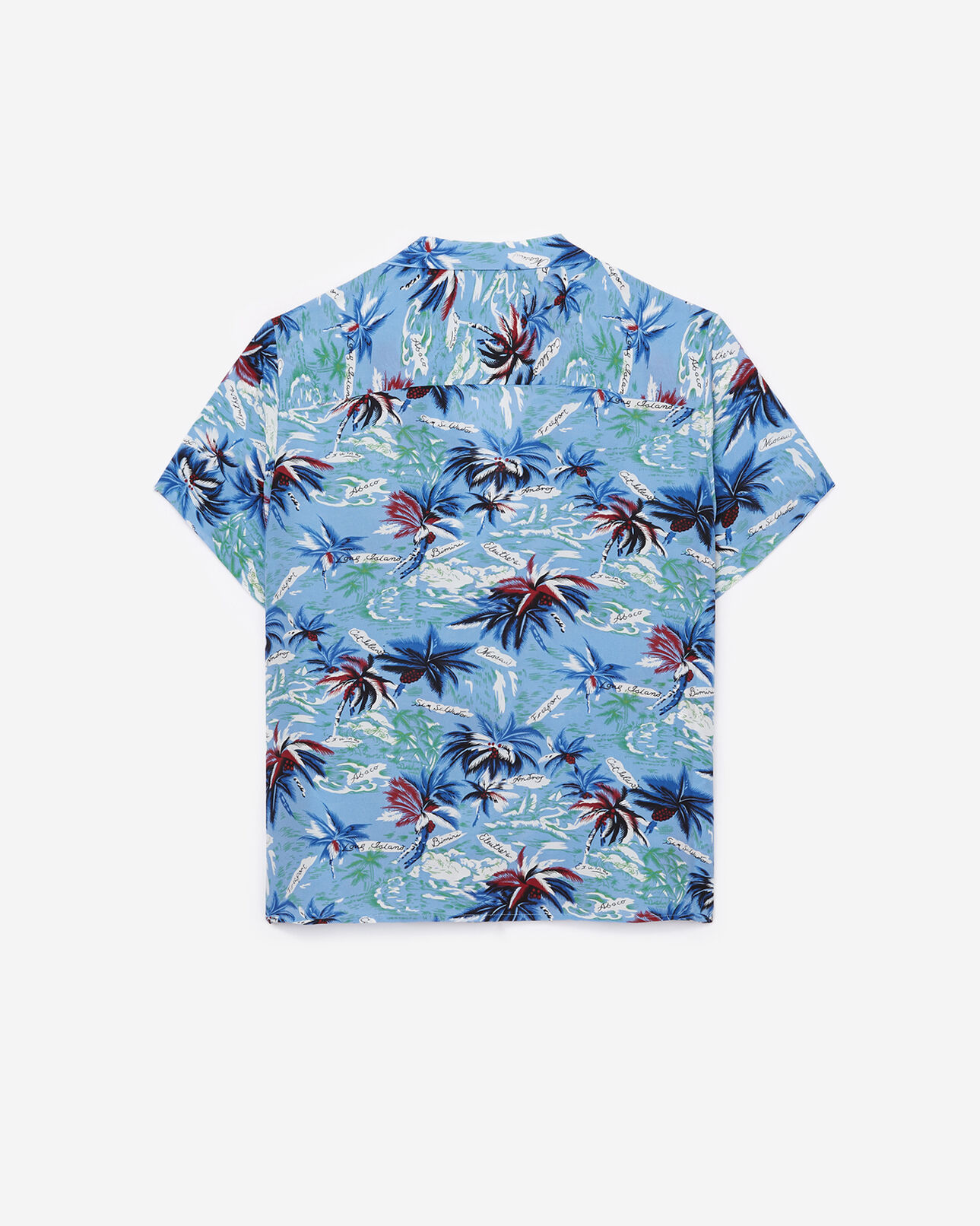 The Kooples FEMME BLUE chemisette soie bleue imprimé hawaï