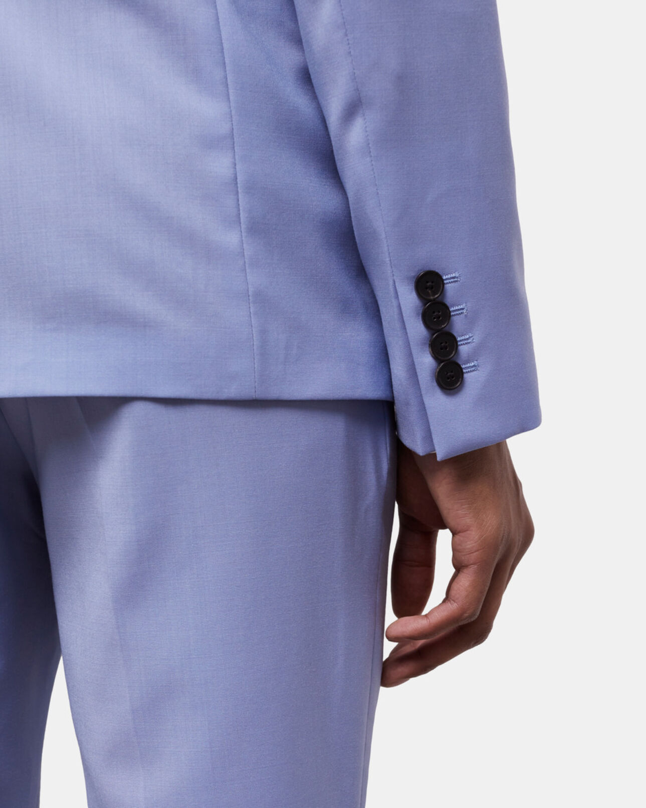 The Kooples MEN LIGHT BLUE blue end-on-end wool suit jacket