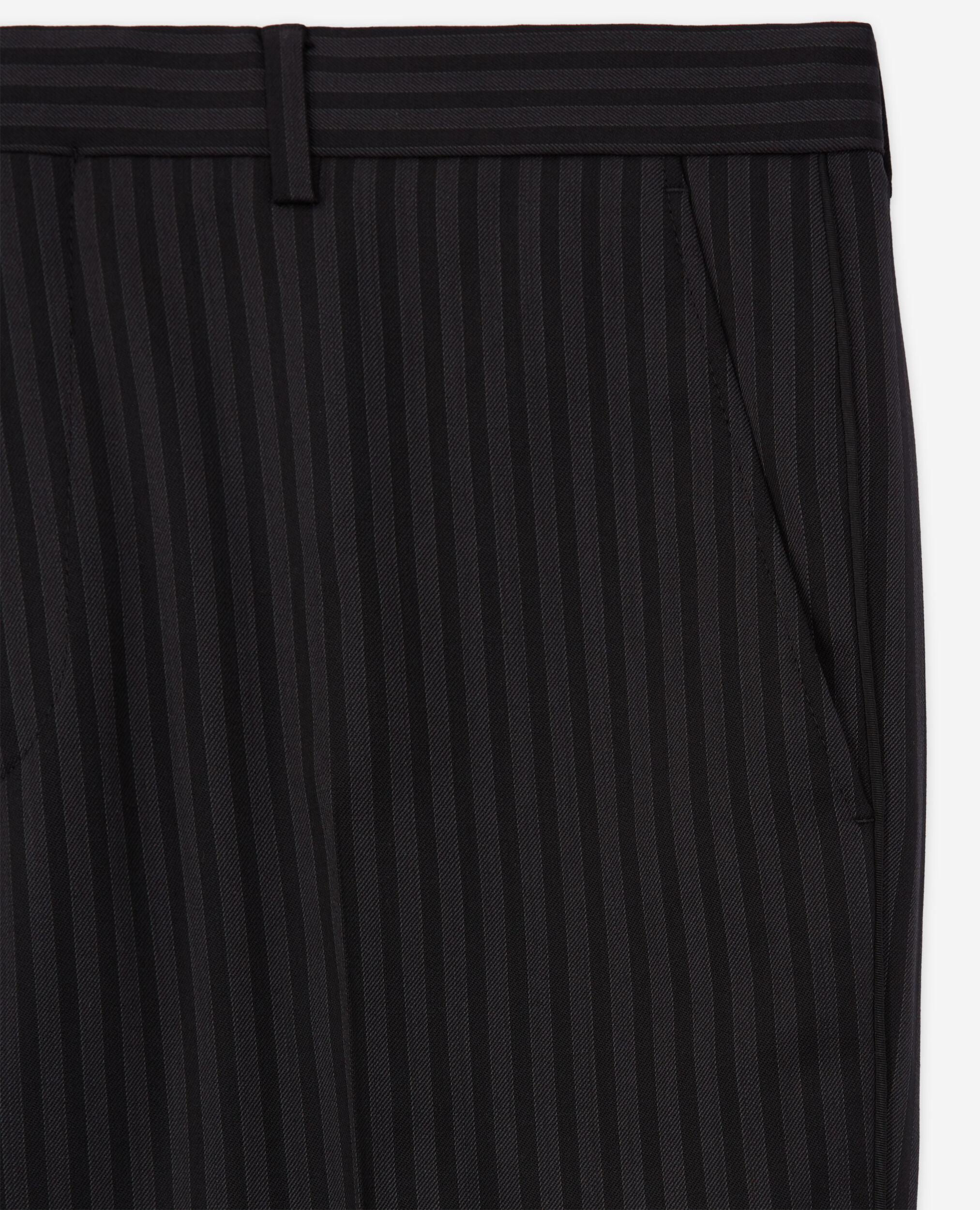 Striped wool suit pants