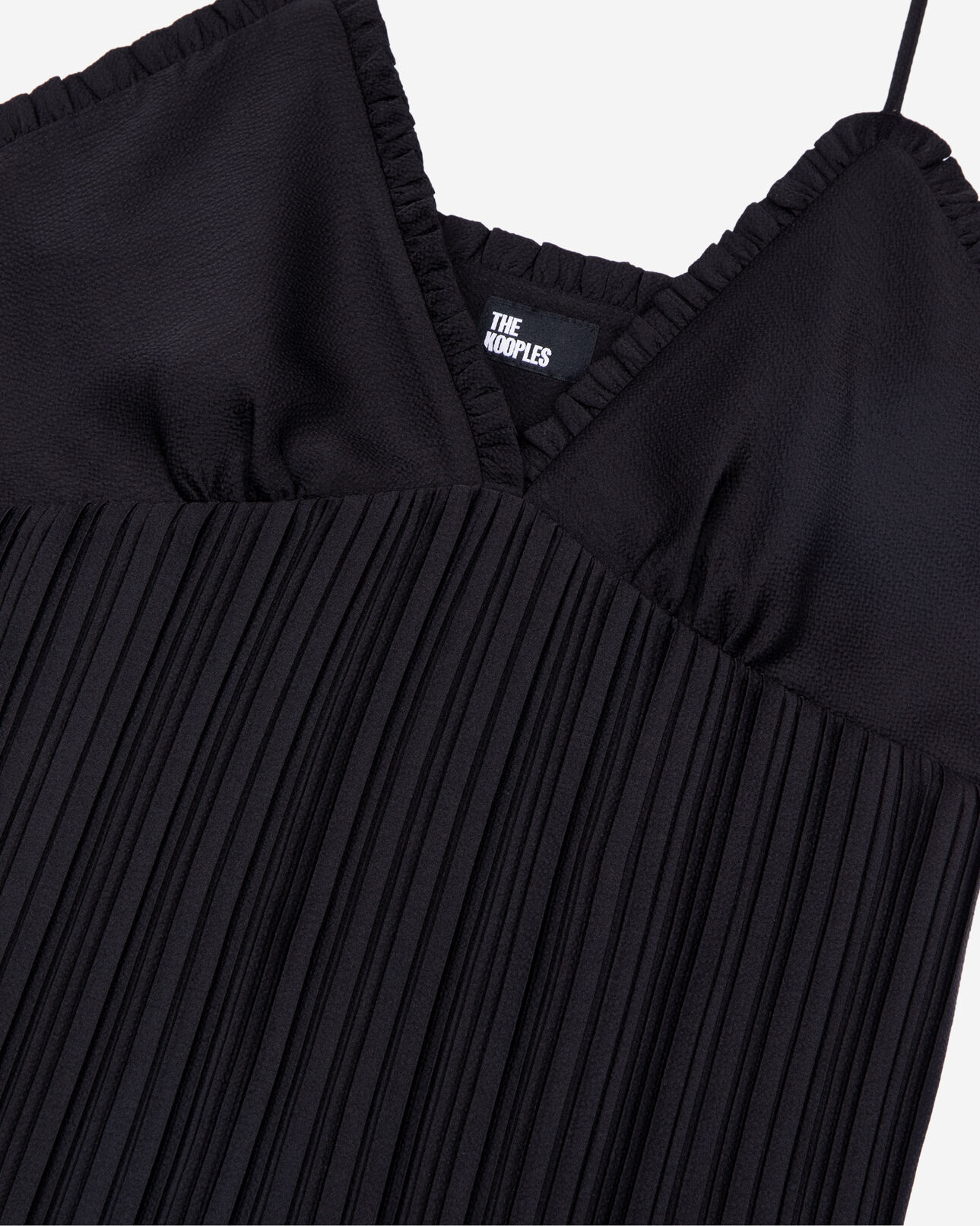 The Kooples DAMEN BLACK schwarzes plissee-camisole