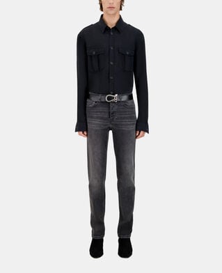 The Kooples HERREN DARK GREY graue slim-fit jeans