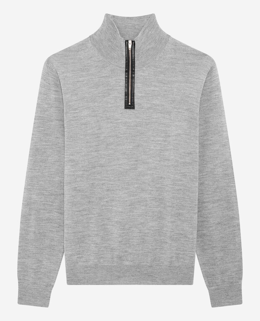 The Kooples HOMME MIDDLE GREY pull col montant gris