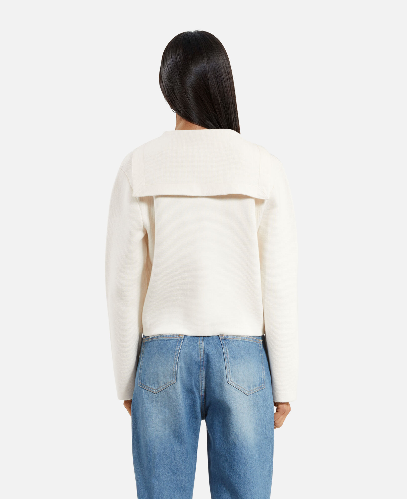 The Kooples WOMEN ECRU ecru cotton and wool cardigan