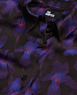 The Kooples FEMME BLACK /LIGHT PINK / BLUE chemise fleurie