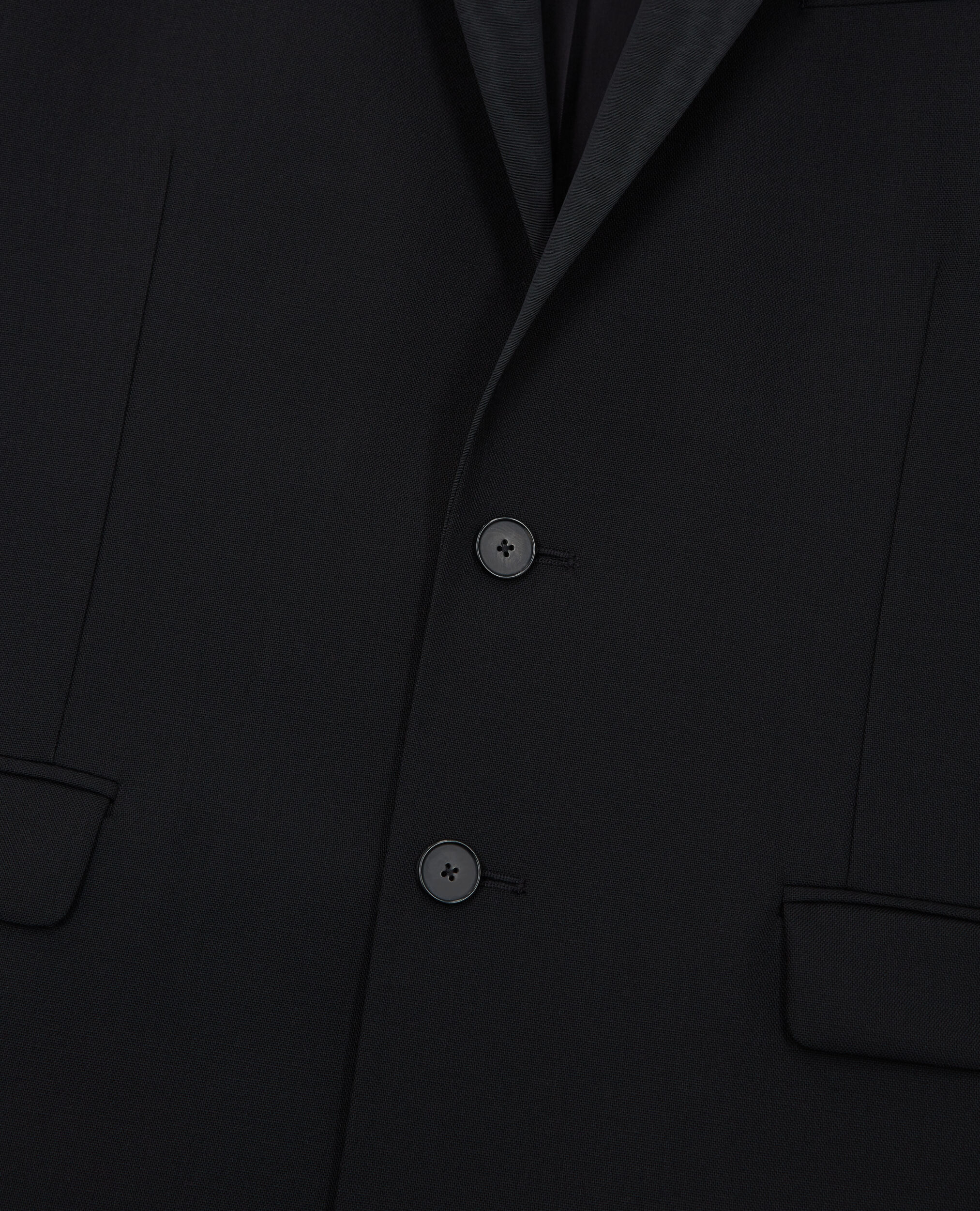 Black wool suit jacket, BLACK, hi-res image number null