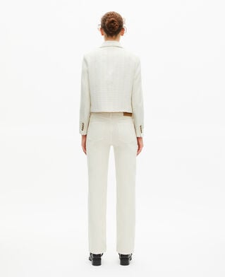 The Kooples WOMEN ECRU ecru tweed jacket