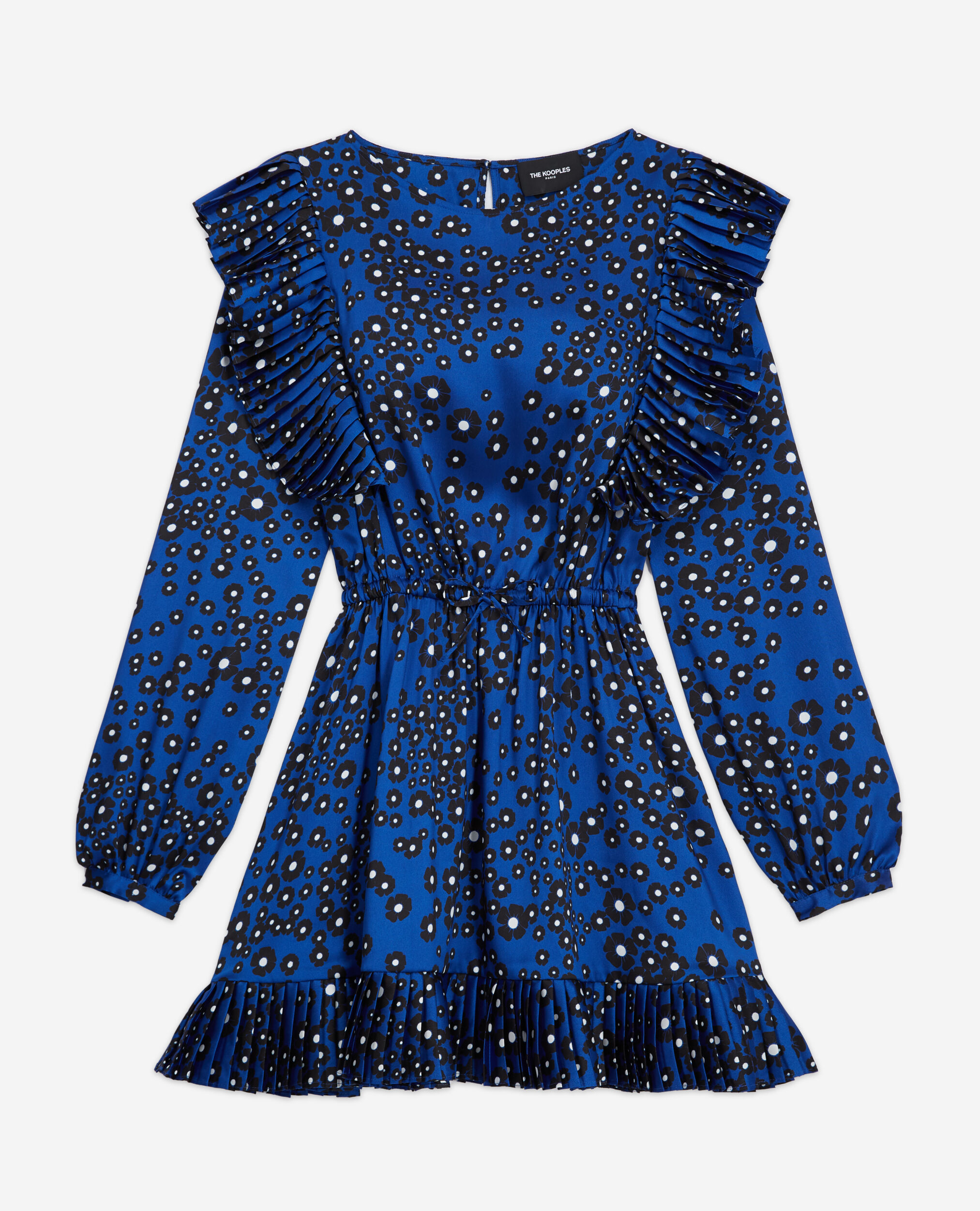 Robe courte imprimee bleue