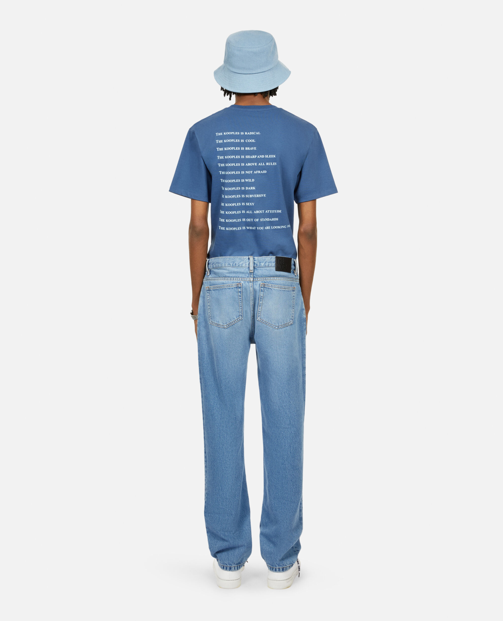 Blue straight jeans, BLUE DENIM, hi-res image number null