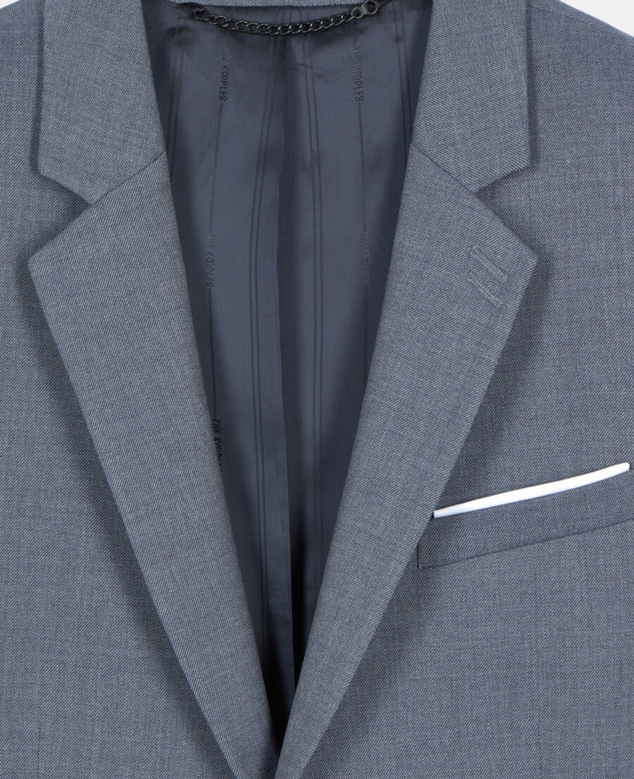 The Kooples MEN BLUE blue wool suit jacket