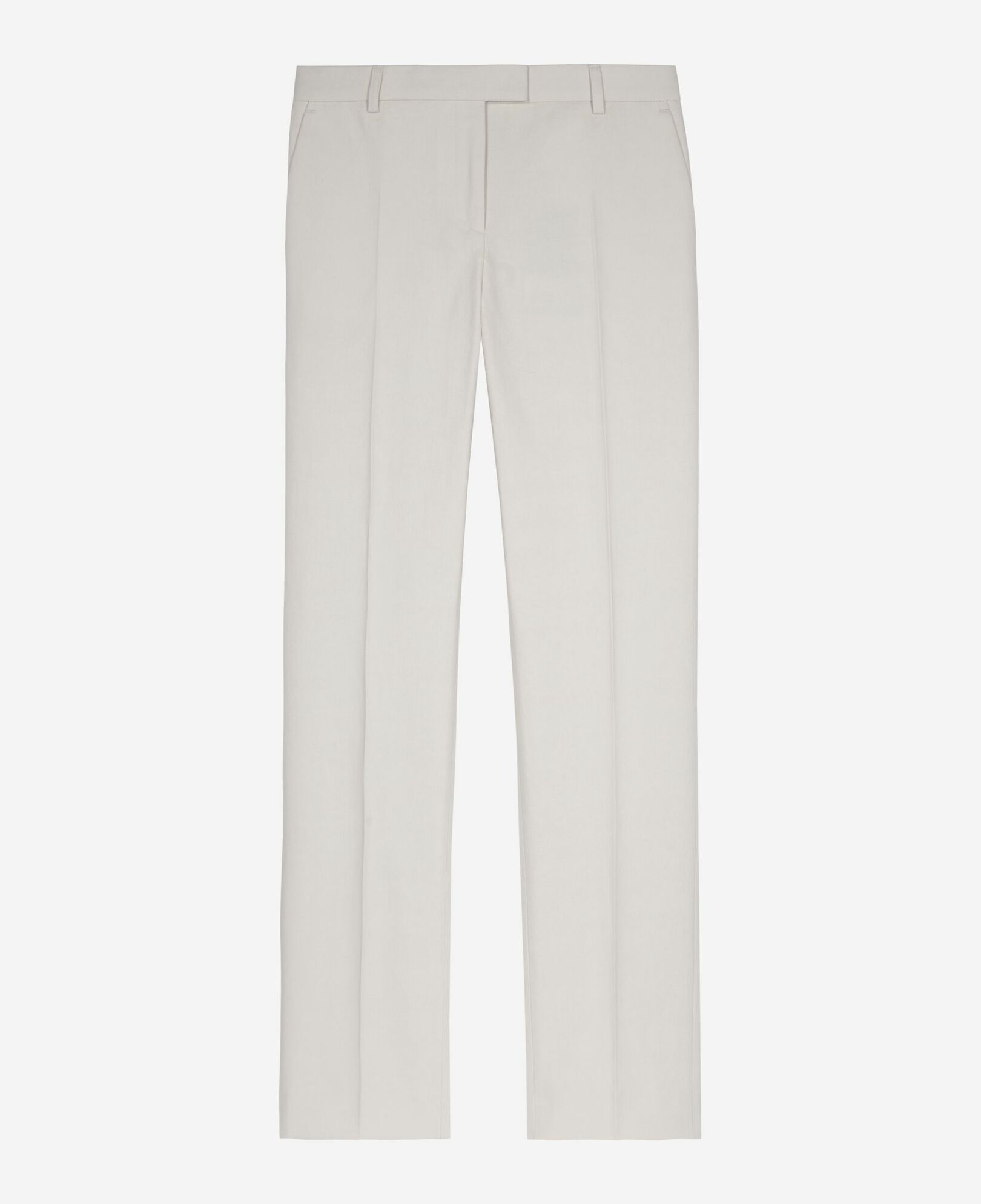 The Kooples WOMEN WHITE wide-legged suit pants in ecru cotton